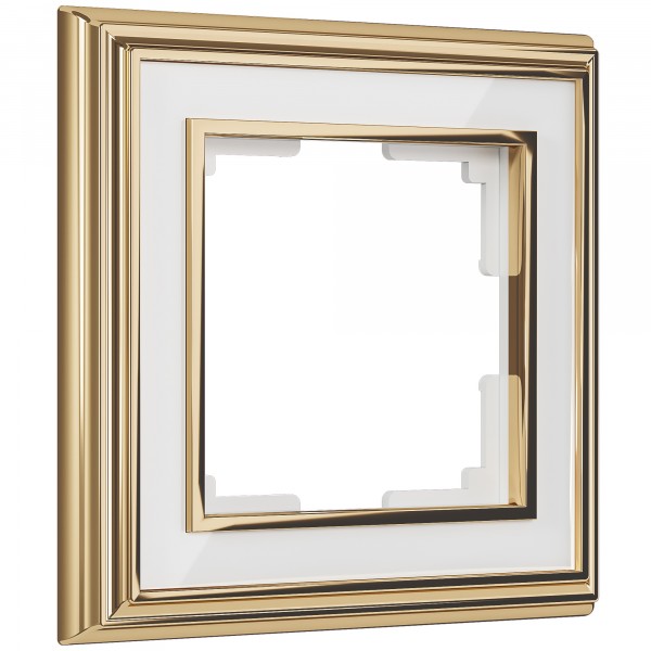 Рамка на 1 пост Werkel WL17-Frame-01 Palacio (золото / белый) - купить в Уфе