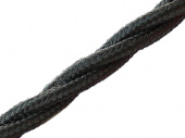 Витой ретро кабель для внешней проводки Werkel Retro 3х2,5мм черный - купить в Уфе