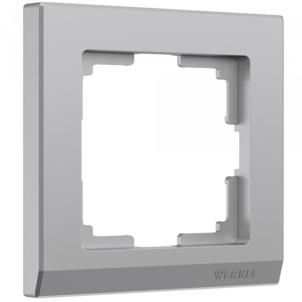 Рамка на 1 пост Werkel WL04-Frame-01 Stark (серебряный) - купить в Уфе