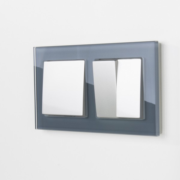 Рамка на 2 поста Werkel WL01-Frame-02 Favorit (серый) - купить в Уфе