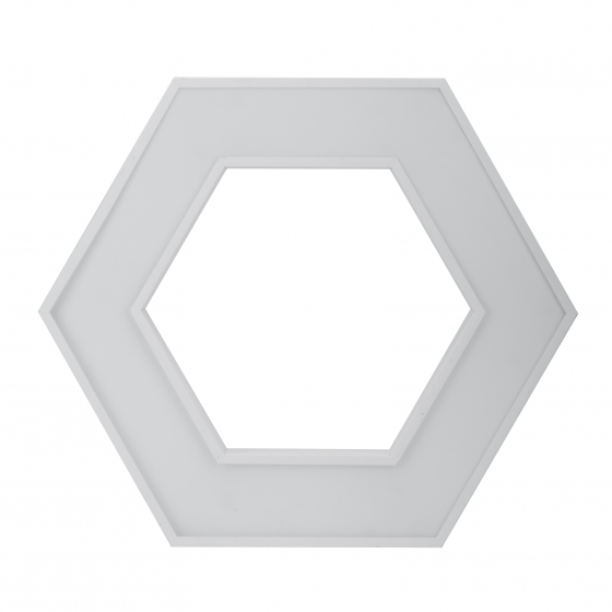 Светильник светодиодный Geometria ЭРА Hexagon SPO-123-W-40K-045 45Вт 4000К 2500Лм IP40 600*600*80 белый подвесной